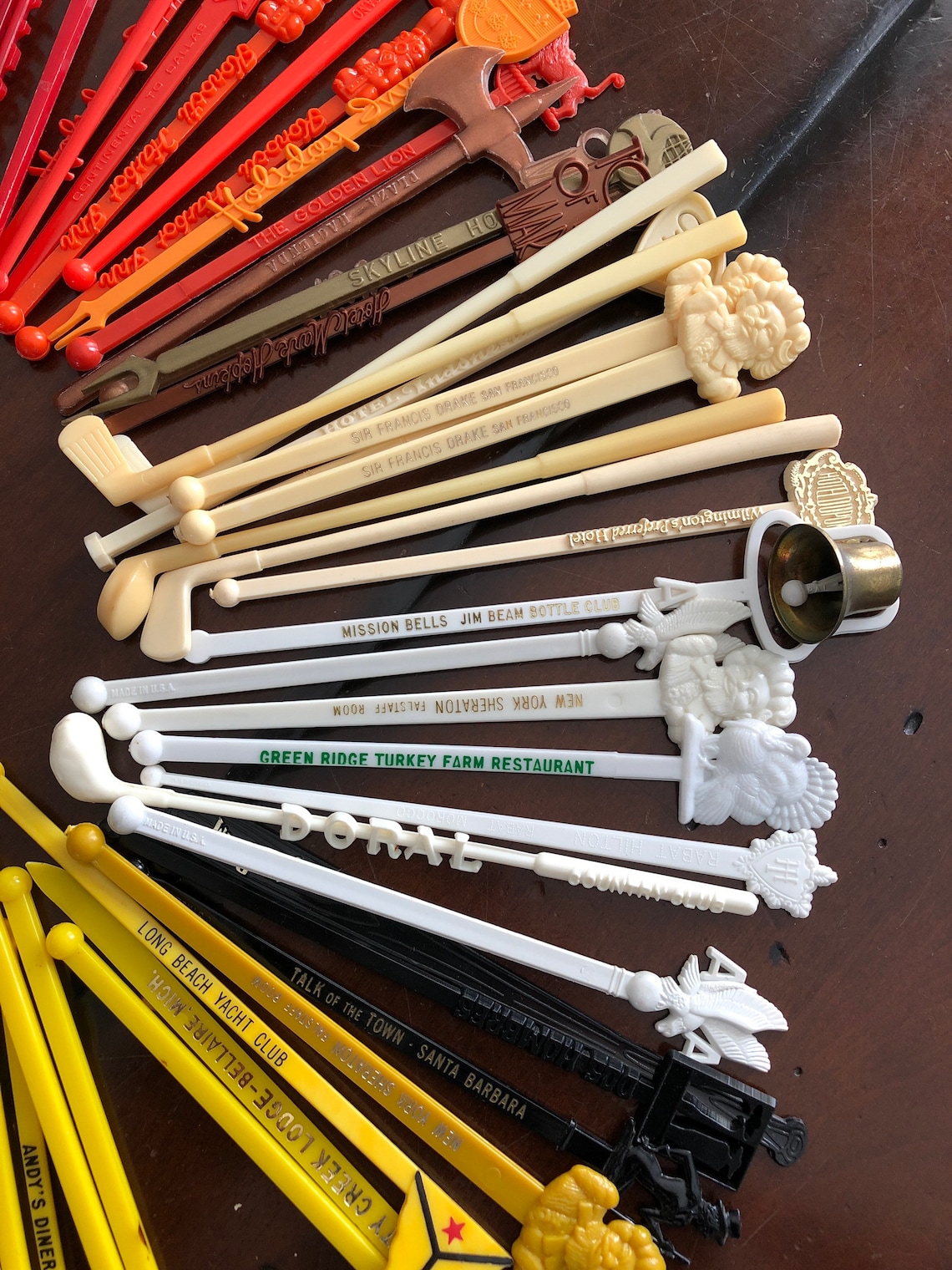 Vintage Swizzle Sticks Set of 15 Assorted Colors and Etsy New Zealand