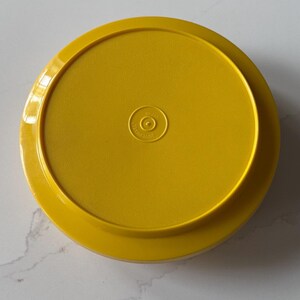 Tupperware Container - Vintage and Original Yellow Tupperware Food Storage Container with Lid
