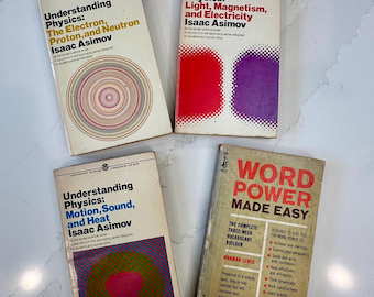 Isaac Asimov Understanding Physics, Set of 3 Soft Cover Books with Word Power Made Easy by Normal Lewis