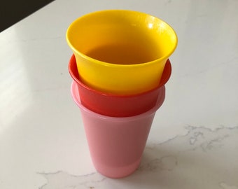 Vintage Set of Tupperware Cups, Set of 3