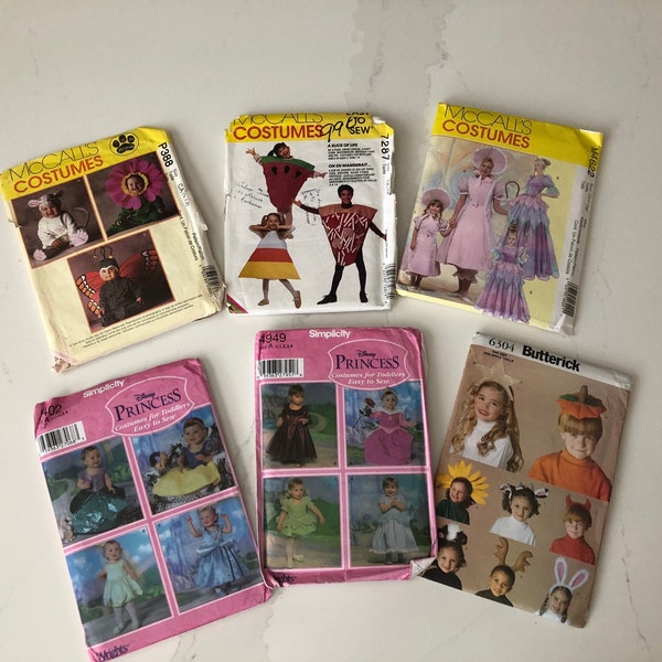 Butterick Children Costume Patterns Etsy