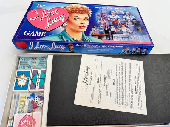 I Love Lucy Board Game the Zany Wild Fun Game for Everyone! Ages 8