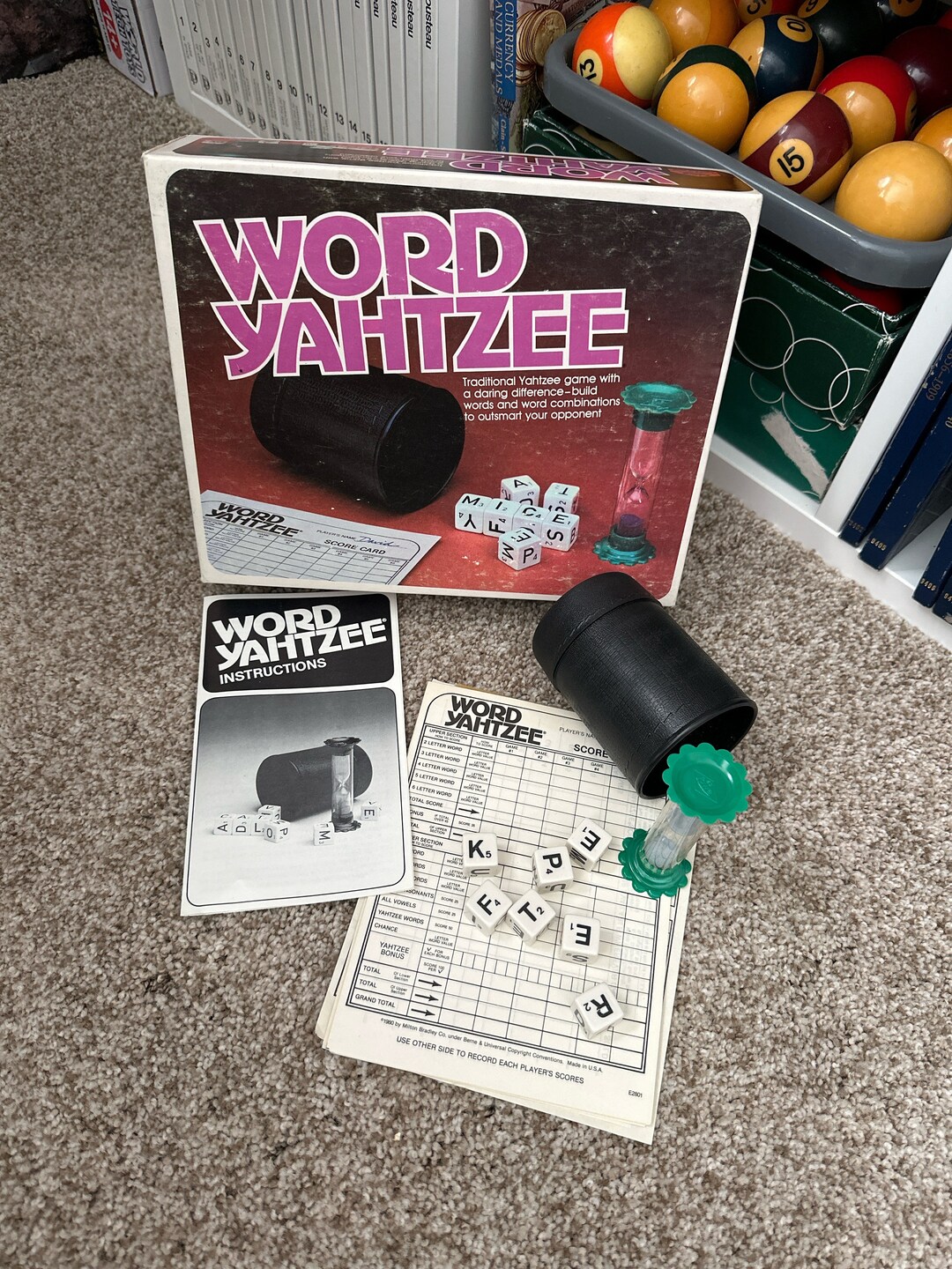 Vintage and Collectible Word Yahtzee Dice Game Etsy