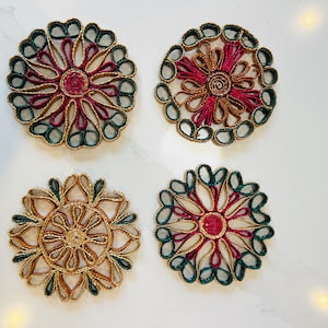 Vintage Trivets Set of Four Straw Trivets - Vintage Potholders