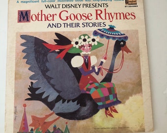 Vintage Vinyl LP of Mother Goose Rhymes and Their Stories by Disneyland Record