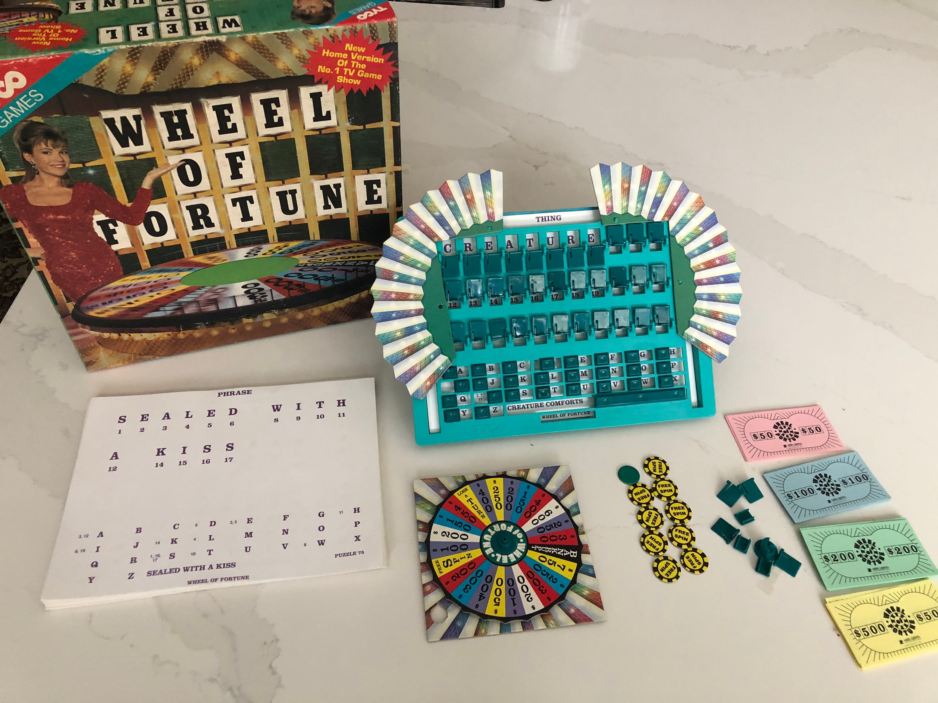 Wheel of Fortune Game - Board Game of Wheel of Fortune - Vintage and Collectible Wheel of Fortune Board Game by Tyco,  1992