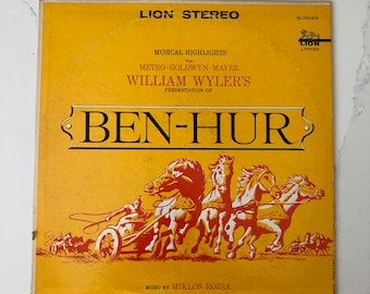 Vintage Vinyl of Ben Hur the Musical by Lio Stereo - Music by Miklos Rozsa