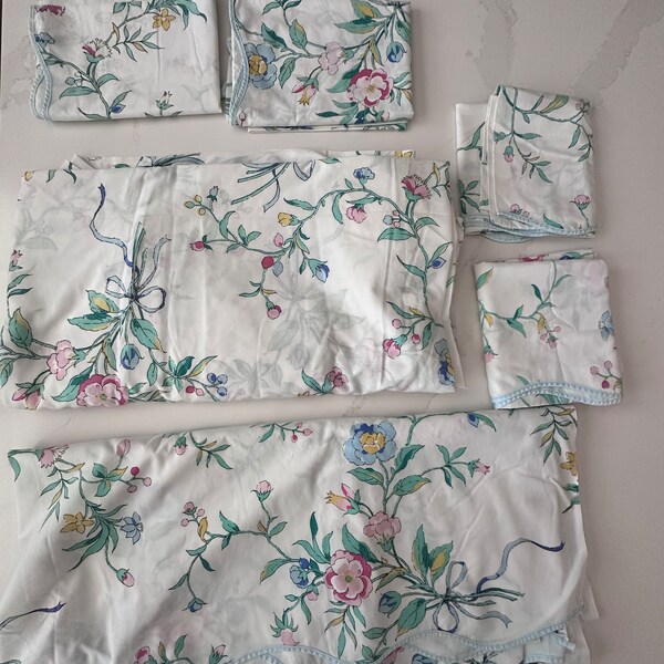 Vintage and Collectible Set of King Sheets by Wamsutta Ultracale - 50/50 Cotton-Polyester