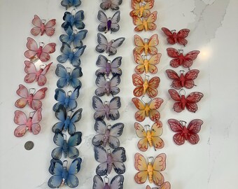 Butterfly Decor - Mesh Wire Butterfly Decorations Commonly used for Parties, Crafts, or Floral Arrangements by  Rustan's
