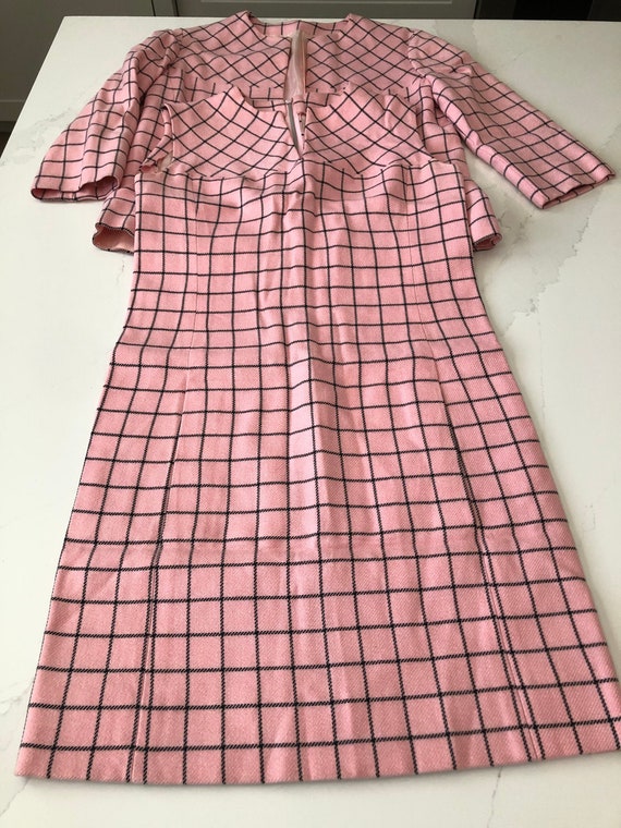 Vintage Ladies' Pink Wool Dress and Jacket