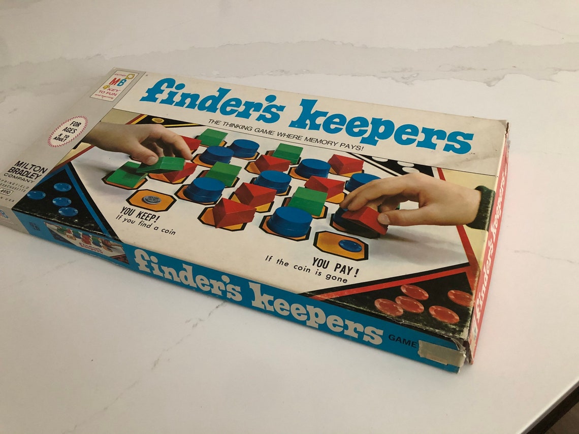 Vintage and Collectible Finders Keepers Board Game by Milton Etsy