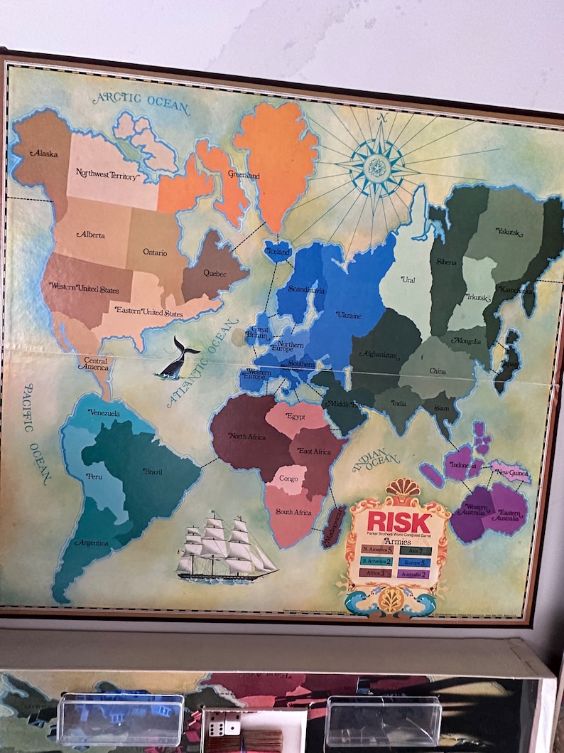 Vintage and Collectible Game of Risk by Parker Brothers - Etsy