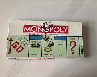 Vintage and Collectible Monopoly Game by Parker Brothers, Age 8 to Adult