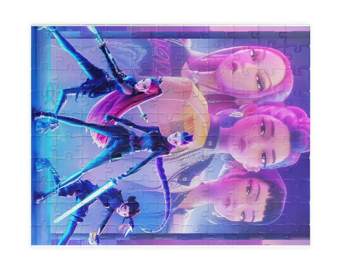 Kpop Huntrix Jigsaw Puzzle: Vibrant Colors, Brain Teaser 110pcs