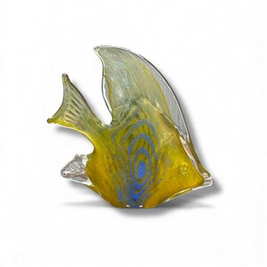 Marcolin Art Crystal マルコリン クリスタル 魚 青緑金 Marcolin Glass Fish Sculpture - Etsy