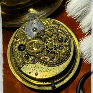 Antike 18th Century George III Verge Fusee London Taschenuhr 47 mm mit Koffer