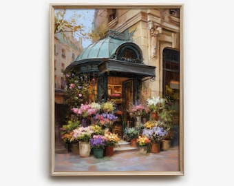French Flower Shop PRINTABLE Art, French Country Decor, Vintage Spring Instant Print | A138PF