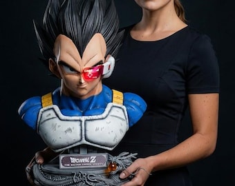 Archivo STL del busto del Príncipe Vegeta / Rey Vegeta / Modelo imprimible en 3D / Artes marciales / Inspirado en Dragon Ball / Figura modular de anime / Paquete STL