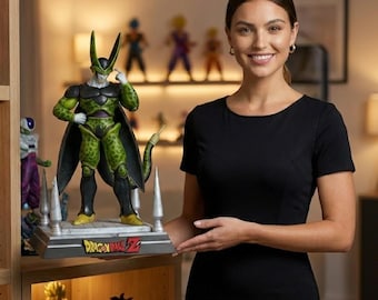 Archivo STL de Cell Super Perfect / Modelo imprimible en 3D / Villano alienígena de anime / Inspirado en Dragon Ball Z / Figura modular de anime / Descarga digital