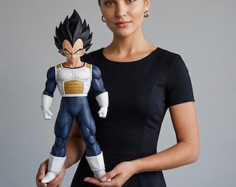 Archivo STL de la forma base de Vegeta / Rey Vegeta / Modelo imprimible en 3D / Artes marciales / Inspirado en Dragon Ball / Figura modular de anime / Descarga digital