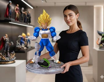 Archivo STL de Vegeta de Poder Completo SSJ / Rey Vegeta / Modelo imprimible en 3D / Artes marciales / Inspirado en Dragon Ball / Figura de anime modular / Descarga instantánea