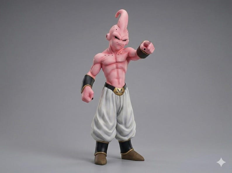 Kid Buu Action Pose DBZ STL File | 3D Printable Model | Modular Anime ...