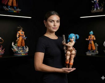 Archivo STL de la Dra. Bulma, Inventora clásica de DBZ / Modelo imprimible en 3D / Artes marciales / Inspirado en Dragon Ball / Figura modular de anime / Descarga instantánea