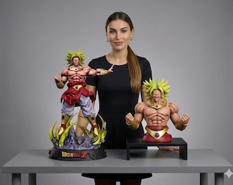 Archivo STL de cuerpo completo y busto de Super Broly / Modelo imprimible en 3D / Artes marciales / Inspirado en Dragon Ball / Figura modular de anime / Descarga digital