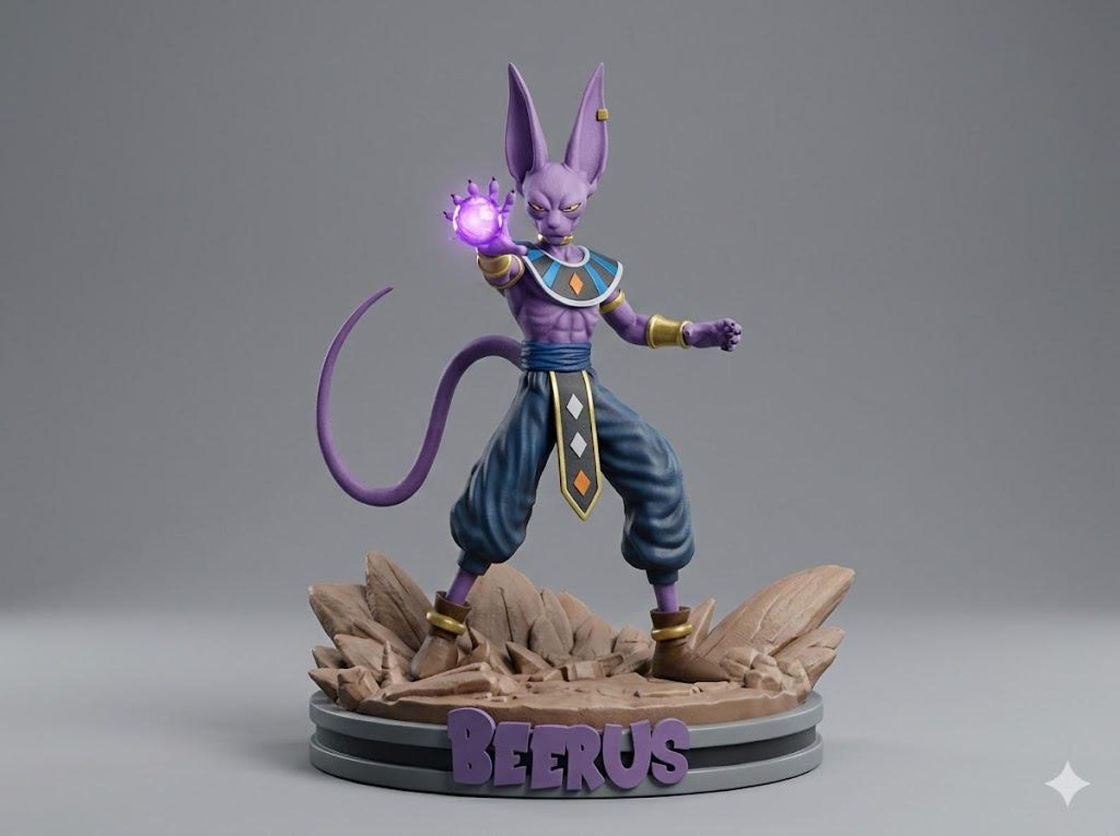 Beerus Model Lord Beerus/bills Diorama STL File | Modular Anime Figure | Martial ...
