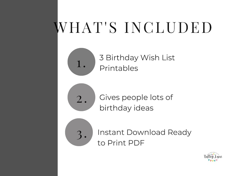 Birthday Wish List Printable, Gift Preferences Questionnaire (digital ...