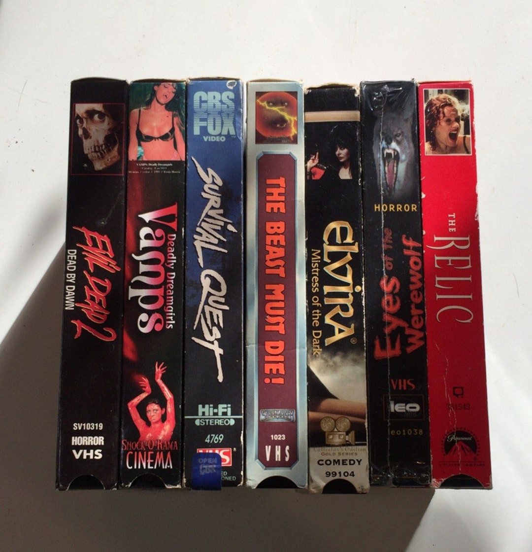 VHS Horror Movies Evil Dead 2, Vamps, Survival Quest, the Beast Must