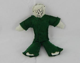 Zombie doll minature undead worry doll monster horror primitive felt handmade art doll soldier
