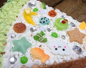 Key Lime dummy cake slice, a kawaii sculpture.