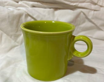 Lime green Fiesta Tom and Jerry ring mug