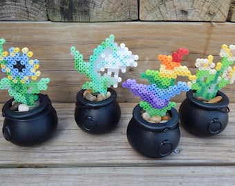 Choose one pixel art retro flowers original designs cauldron colorful fake flower handmade lightning vine rainbow flower