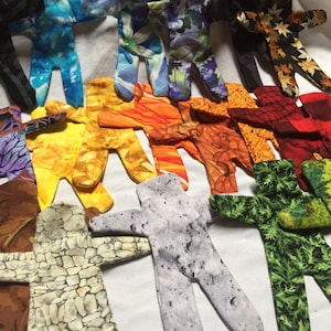 DIY unstuffed poppet dolls, many colors to pick from, cotton blank dolls, human miniature Wicca Vodou Santeria magick