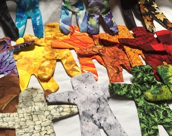 DIY unstuffed poppet dolls, many colors to pick from, cotton blank dolls, human miniature Wicca Vodou Santeria magick