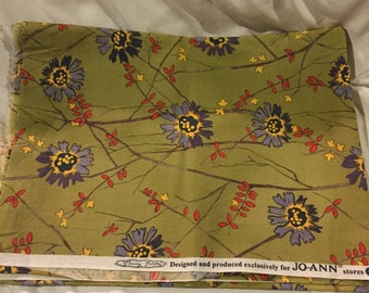 Tracy Porter for JoAnne fabric OOP destash 3/4 yards uncut, retro floral print