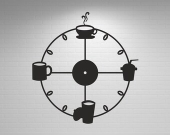 Wall Clock, Laser Cut File, Digital Download, Home Decor, svg dxf dwg cdr