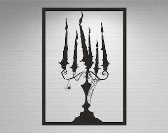 Halloween Candelabra Laser Cut File: CNC, Cricut, Glowforge (Digital Download)