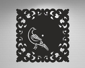 Wall Clock, Laser Cut File, Digital Download, Home Decor, svg dxf dwg cdr