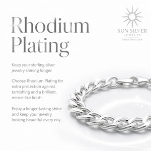 925 Sterling Silver Rhodium Plating Service | Protective Finish Upgrade by SUN SILVER JEWELRY