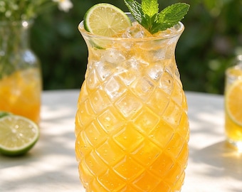 Bicchiere a forma di ananas, bicchiere per bevande a base di frutta tropicale, bicchiere da cocktail unico, accessorio da bar per feste estive, simpatico regalo per la cucina, regalo per l'inaugurazione della casa