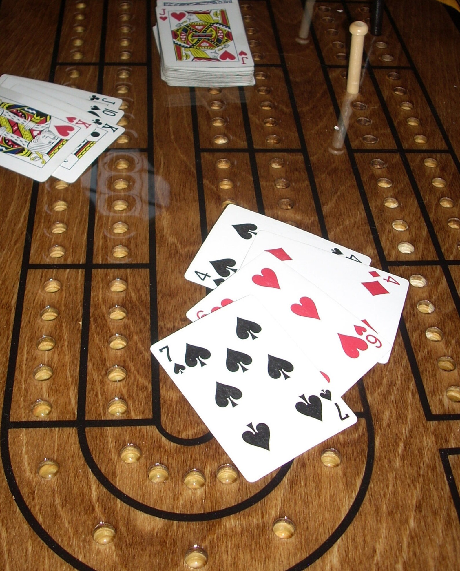 Game Table Cribbage Board Coffee Table Early American Minwax Etsy