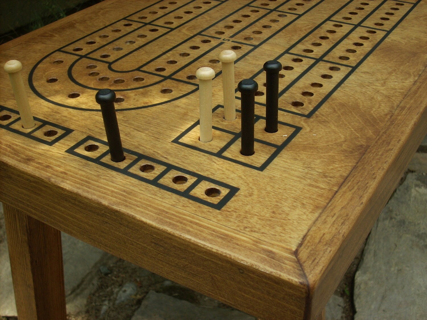 Game Table Cribbage Board Coffee Table Early American Minwax Etsy Canada