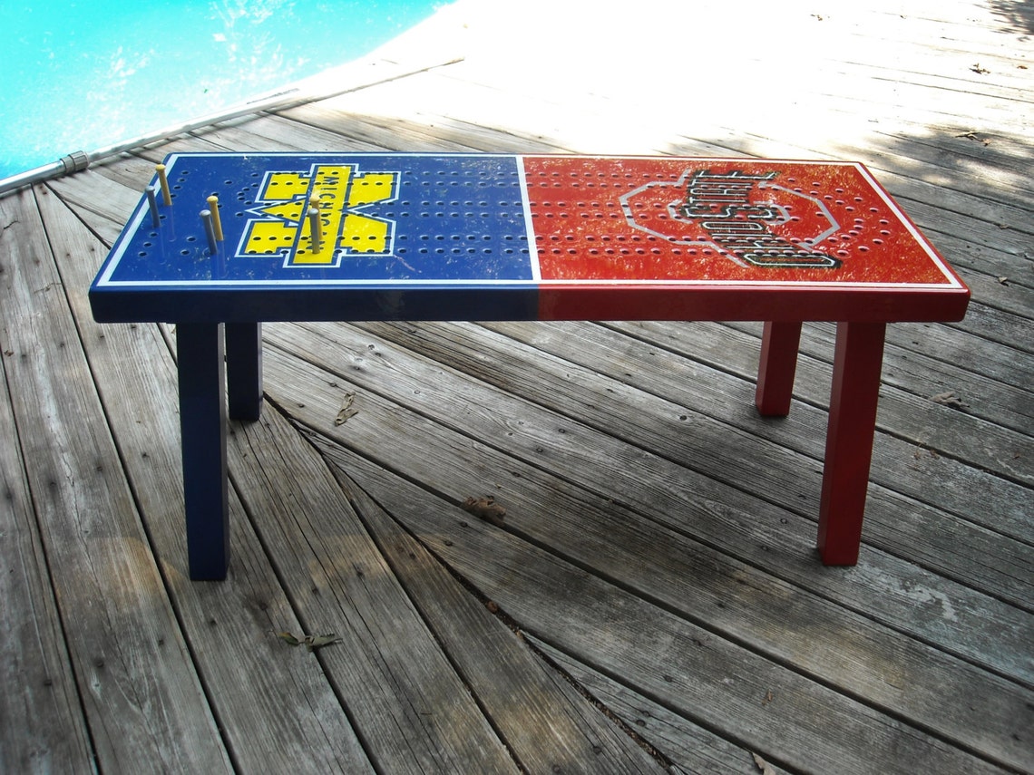 Custom Made Cribbage Board Coffee Table Cribbage Cribbage | Etsy