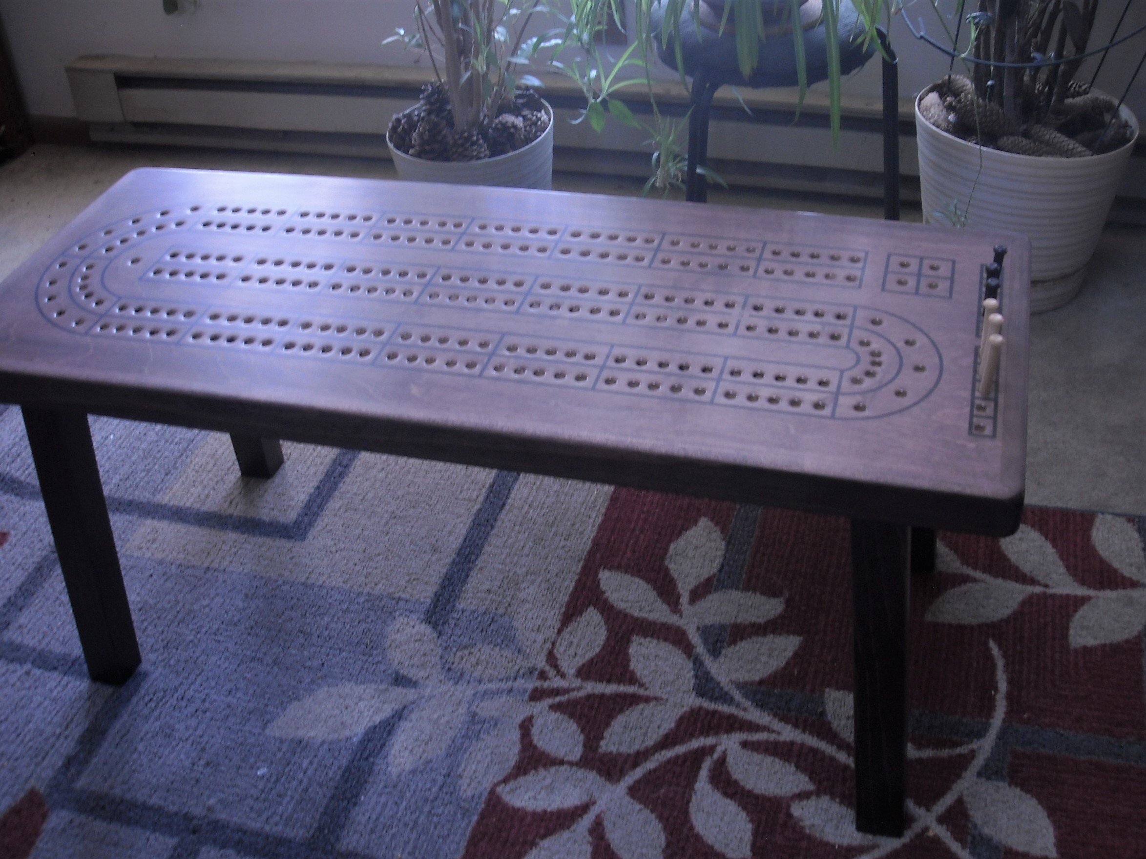 CRIBBAGE TABLE Cribbage Board Coffee Table Mahogany Minwax Etsy Canada