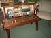 CRIBBAGE TABLE, Cribbage Board Coffee Table, Mahogany Minwax stain, Cribbage Board, Hand Crafted Cribbage Table with bar top finish 