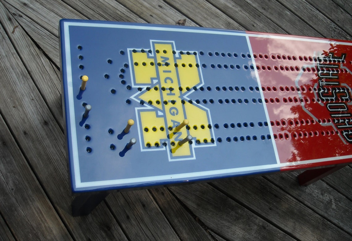 Custom Made Cribbage Board Coffee Table Cribbage Cribbage | Etsy