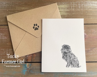 Handmade Affenpinscher Note Card – Blank Dog Breed Card